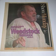Joe Cocker Woodstock 94 Show Newspaper Supplement 1994 Cover Phil Collins - $24.99