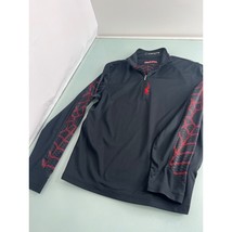 Spyder Men Pullover Activewear Quarter 1/4 Zip Performance Shirt Black S... - $11.85