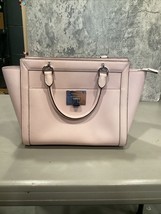 Michael Kors Pink Rose Satchel Handbag Purse 2 Handles No Shoulder Strap - £41.79 GBP