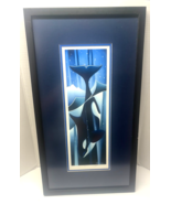Night Dive Orca Killer Whale Signed 15 x 26 1/2&quot; Framed Matted Art Print - $74.25