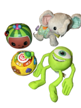 Toddler Toy Lot 4 Item Vtech Wiggle and Crawl Ball Elephant Disney Monsters Coco - $23.38