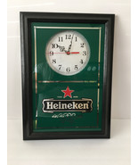 Heineken Beer Clock Wall Mirror Glass Decor - £63.50 GBP