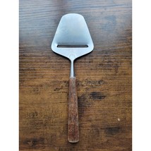 Vintage KN Rostfri Stainless Steel Cheese Slicer/Server - Wood Handle - ... - $14.84