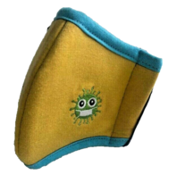 Unisex Yellow &amp; Light Blue Cotton Face Mask for Kids Reusable Mouth Cover - $8.96