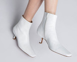 BY FAR Womens Audrey Boots Stretch Leather Solid White Size US 8 20FWAUB... - $106.42