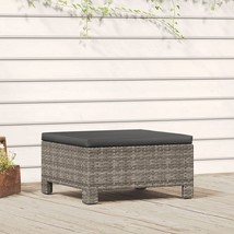  Footrest Grey Poly rattan, Powder-Coated Steel - €105,53 EUR