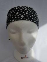 Sikh Punjabi Black White Stars Hindu bandana Head Wrap Gear Rumal Handke... - $7.55