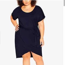 NWT City Chic Relaxed Drape T Shirt Dress in Black Size 22 - $55.87