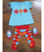 American Girl Bitty Baby Twin Argyle Outfit With Shoes - £33.50 GBP
