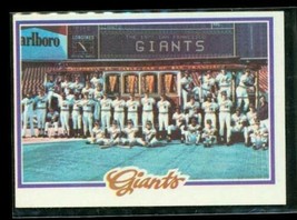 Vintage 1978 TOPPS Baseball Card #82 TEAM CHECKLIST San Francisco Giants - £7.57 GBP