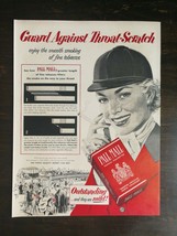 Vintage 1952 Pall Mall Cigarettes Full Page Original Ad 1221 - $6.64