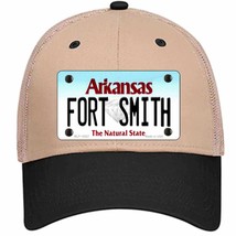 Fort Smith Arkansas Novelty Khaki Mesh License Plate Hat - £22.79 GBP