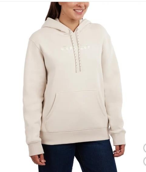 Costco Wholesale Mens Womens Hoodie Cream Unisex Kangaroo Pocket Heavyweight Item image 2