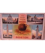 Vintage You Don’t Know Beans Until You Come To Boston Postmarked 1927 - £3.92 GBP