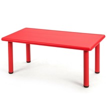 Kids Plastic Rectangular Learn and Play Table-Red - Color: Red - £134.50 GBP