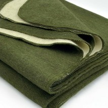 Extra Large Soft &amp; Warm Alpaca Wool Blanket 76x91&quot; Olive Green Solid Pattern - £118.66 GBP