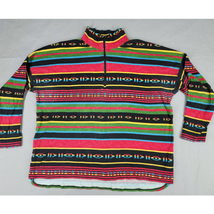 Chaps Sport Shirt Women&#39;s Size XL Quarter Zip 3/4 Sleeve TShirt Aztec Print - £17.02 GBP