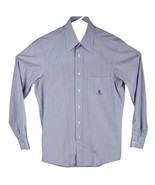 Hugo Boss Light Blue Dress Shirt Striped White Long Sleeve 15-38 Mens Large - $32.96 CAD