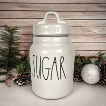 New RAE DUNN Artisan Collection LL &quot;SUGAR&quot; Small 7&quot; Canister w/ Lid Ceramic - £19.66 GBP