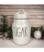 New RAE DUNN Artisan Collection LL &quot;SUGAR&quot; Small 7&quot; Canister w/ Lid Ceramic - £19.45 GBP
