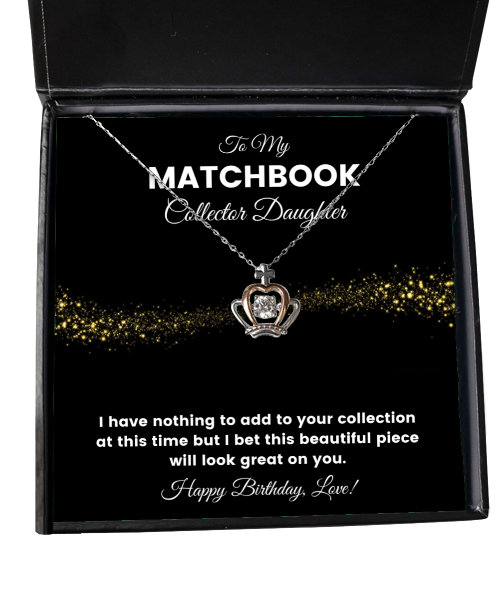 Primary image for Matchbook Collector Daughter Necklace Birthday Gifts - Crown Pendant Jewelry 