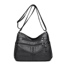 High Quality Soft PU Leather Shoulder Bags for Women 2023 Casual Multi-Layer Cro - £26.36 GBP