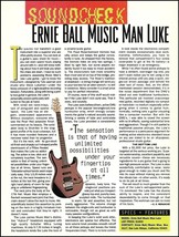 Ernie Ball Music Man Luke guitar review 1994 sound check article print - £3.30 GBP