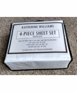 New Katherine Williams 4 Piece Queen Sheet Set Ultrasoft Brushed Microfiber - $15.00
