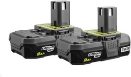 Ryobi P161 (P190 2 Pack ) 18 Volt One+ 2.0Ah Compact Lithium-Ion Battery - £68.00 GBP