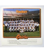 1986 Hardee&#39;s BALTIMORE ORIOLES Team Picture - Cal Ripkin, Jr.,  Fred Ly... - $22.49