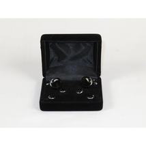 Men's J.Valintin Tuxedo Shirt Cufflinks Stud Set Black Silver 92565 image 5