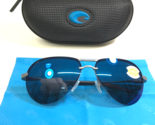Costa Sunglasses Helo HLO 228 Matte Silver Translucent Gray Orange Mirro... - $121.33