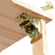 Iron Folding Hinge Table Leg Brackets Foldable Extension Self Locking Hinges Kit - £14.79 GBP