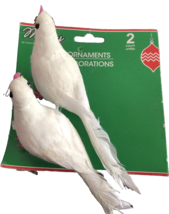2 white doves Christmas Tree Ornaments-Brand New-SHIPS N 24 HOURS - €13,49 EUR