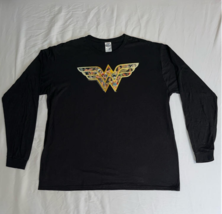 Black Long Sleeve Wonder Woman T-Shirt Size 2XL - $23.99