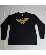 Black Long Sleeve Wonder Woman T-Shirt Size 2XL - $439.93 MXN