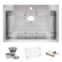 Miseno MNO3322SRTM 33 in. Top-Mount &amp; Undermount Single Basin Stainless ... - £271.90 GBP