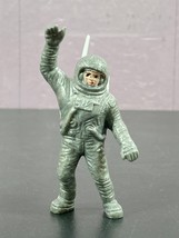 Vintage Astronaut Spaceman Pilot 3.75&quot; Action Figure Backpack Antenna Gray Toy - $19.79