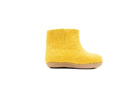 Handmade Mustard Yellow Indoor Boots for Kids - Warm Toddlers &amp; Children... - $49.30