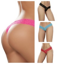 LACE V FRONT THONG S-XL - £11.14 GBP