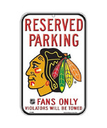Chicago Blackhawks 11&quot; by 17&quot; Reserved Parking Plastic Sign - NFL - £11.45 GBP