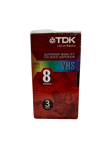 New Factory Sealed 3-Pack TDK T-160 Superior Quality Blank VHS Video Tapes - $15.88