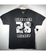 Mickey Size Medium Nineteen 28 Graphic Gray T Shirt NWT - $456.48 MXN