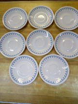 Corelle Blue Garland Snowflake 6.25&quot; Saucer Lot of 8 Plates - £15.79 GBP