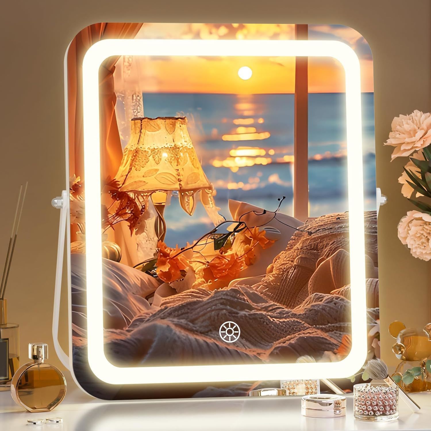Hasipu Vanity Mirror With Lights, 10&quot; X 12&quot; Led Makeup Mirror, 3 Modes L... - $34.92