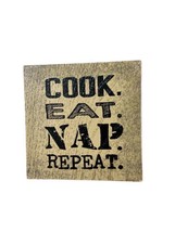 Fridge Fun Refrigerator Magnet COOK EAT NAP Repeat - $4.85