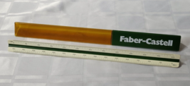 FABER-CASTELL RULER 883-C GERMAN SCIENTIFIC GERMANY WITH CASE VINTAGE RETRO - £27.96 GBP