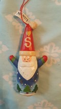 Vintage Midwest Wooden Santa Ornament 5&quot; - £7.78 GBP