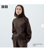 Uniqlo U Brushed Jersey Turtleneck Long-Sleeve T-Shirt Dark Brown XXS  - $49.90