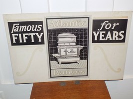 Vintage Atlantic Stove Cardboard Display Sign - $44.55